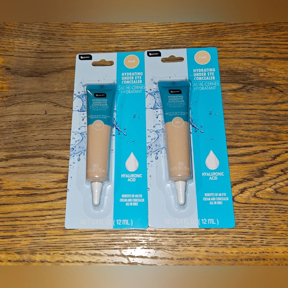 2 x B. Pure Hydrating Under Eye Concealer in Fair 0.4fl oz BNIB